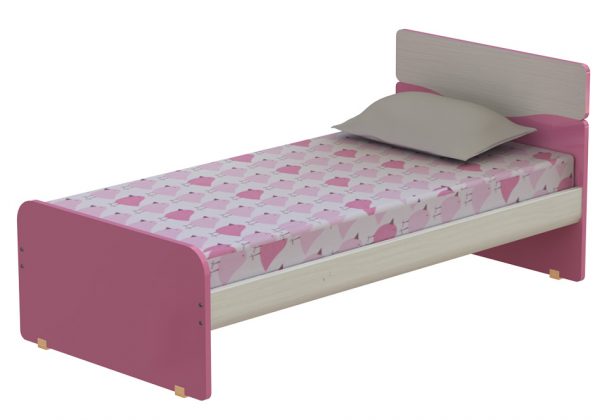 Παιδικό κρεβάτι Wave Ροζ